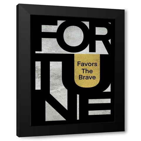 Brave Fortune Black Modern Wood Framed Art Print with Double Matting by Prime, Marcus