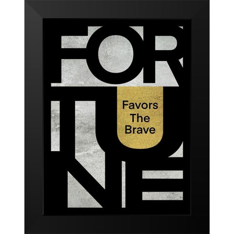 Brave Fortune Black Modern Wood Framed Art Print by Prime, Marcus