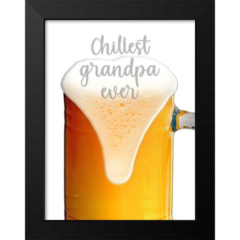 Chill Grandpa Black Modern Wood Framed Art Print by Prime, Marcus