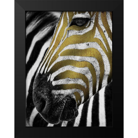 Vibrant Zebra Black Modern Wood Framed Art Print by Prime, Marcus