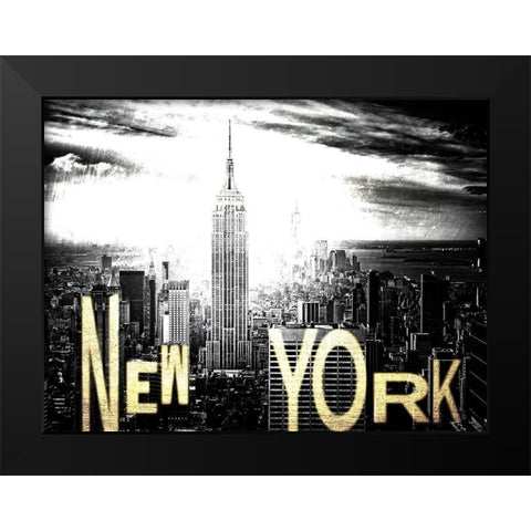 Bright New York Black Modern Wood Framed Art Print by Prime, Marcus