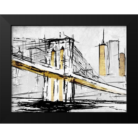 City Of Gold 1 Black Modern Wood Framed Art Print by Prime, Marcus