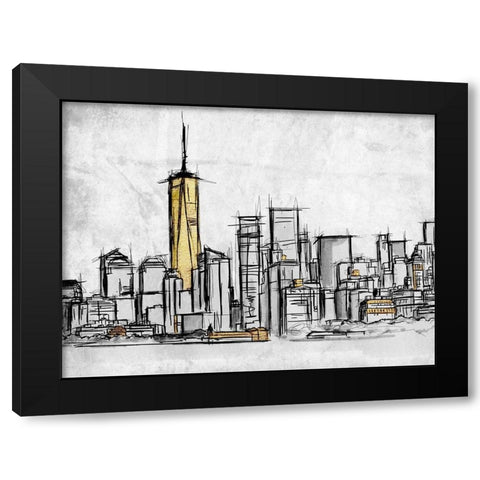 City Of Gold 2 Black Modern Wood Framed Art Print with Double Matting by Prime, Marcus