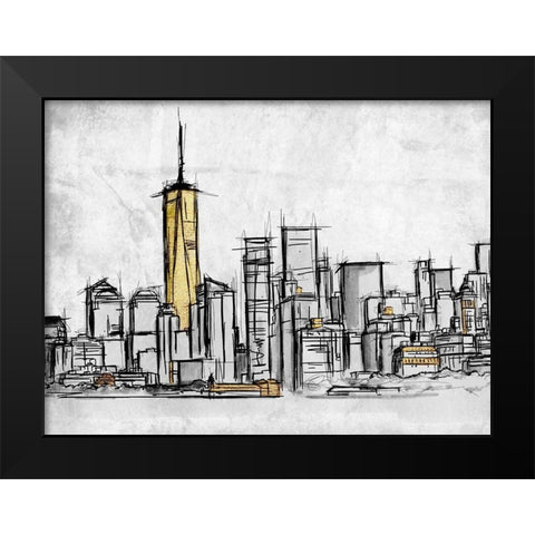 City Of Gold 2 Black Modern Wood Framed Art Print by Prime, Marcus