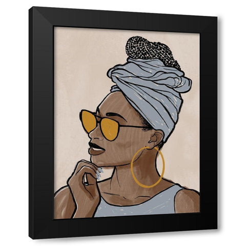 Fierce Model 2 Black Modern Wood Framed Art Print by Prime, Marcus
