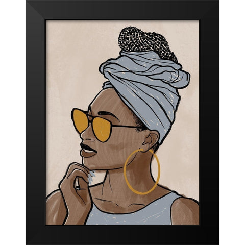 Fierce Model 2 Black Modern Wood Framed Art Print by Prime, Marcus