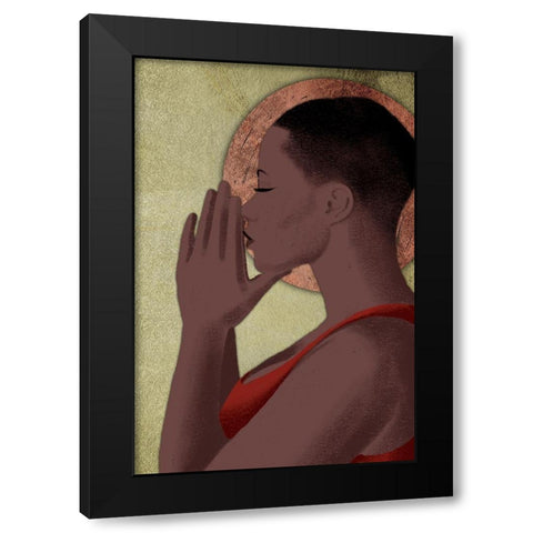 Praying Goddess 1 Black Modern Wood Framed Art Print by Prime, Marcus