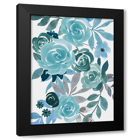 Floral Growth 1 Black Modern Wood Framed Art Print by Prime, Marcus
