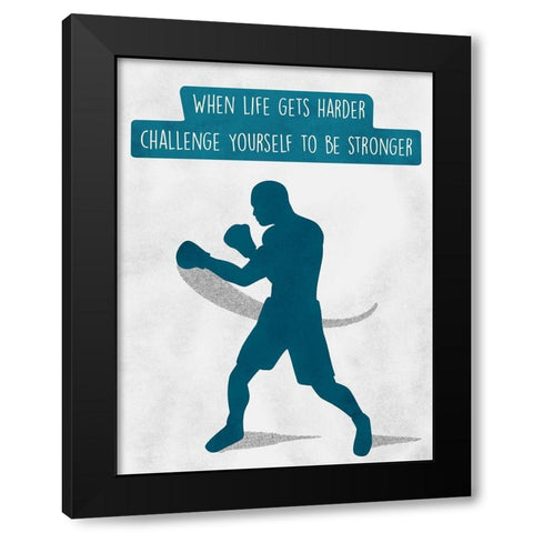 Challenge Yourself Black Modern Wood Framed Art Print with Double Matting by Prime, Marcus