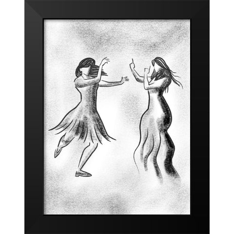 Dancing Friends 1 Black Modern Wood Framed Art Print by Prime, Marcus