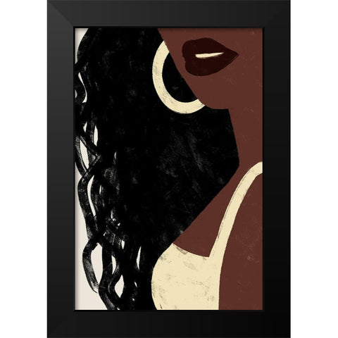 Black Goddess Black Modern Wood Framed Art Print by Prime, Marcus