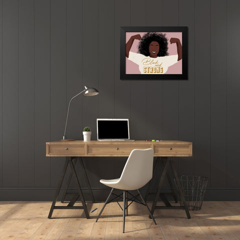 Black And Strong Black Modern Wood Framed Art Print by Prime, Marcus