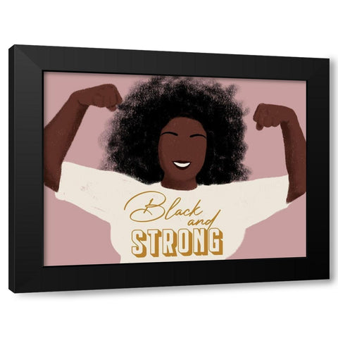 Black And Strong Black Modern Wood Framed Art Print by Prime, Marcus