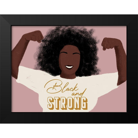Black And Strong Black Modern Wood Framed Art Print by Prime, Marcus