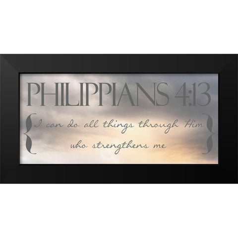 Heavenly Philippians Black Modern Wood Framed Art Print by Prime, Marcus