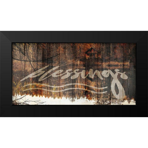 Autumn Blessings Black Modern Wood Framed Art Print by Prime, Marcus
