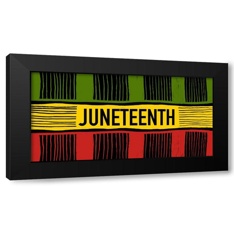 Juneteenth Cloth Black Modern Wood Framed Art Print by Prime, Marcus