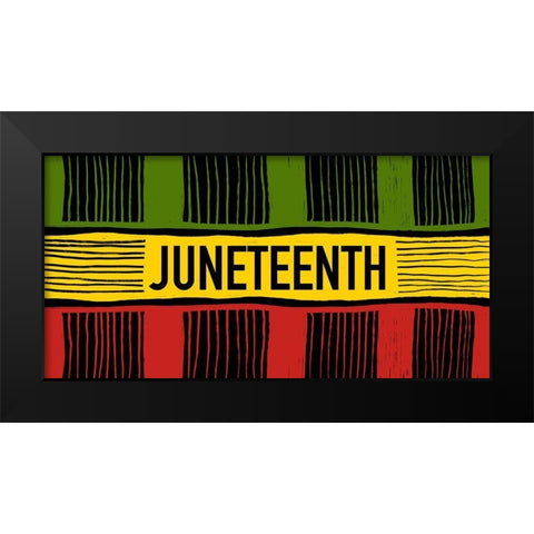 Juneteenth Cloth Black Modern Wood Framed Art Print by Prime, Marcus