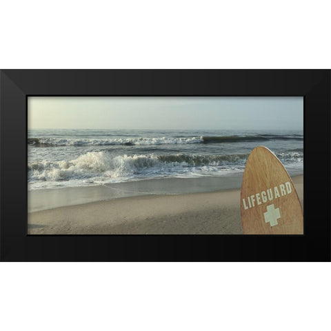 Watchful Lifeguard 1 Black Modern Wood Framed Art Print by Prime, Marcus