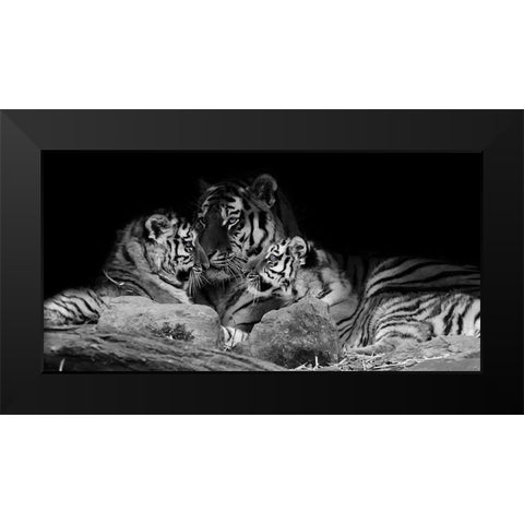 Strong Family 1 Black Modern Wood Framed Art Print by Prime, Marcus