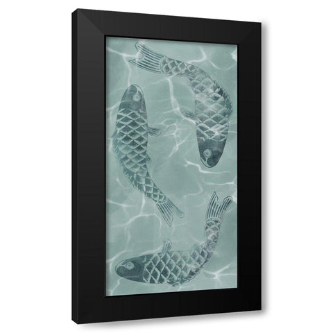 Koi Friends Black Modern Wood Framed Art Print by Prime, Marcus