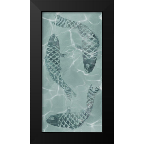 Koi Friends Black Modern Wood Framed Art Print by Prime, Marcus