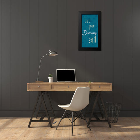 Dreams Sail 1 Black Modern Wood Framed Art Print by Prime, Marcus