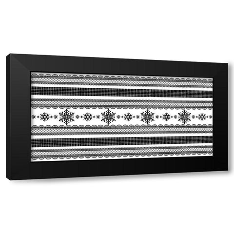 Winter Pattern Black Modern Wood Framed Art Print with Double Matting by Prime, Marcus