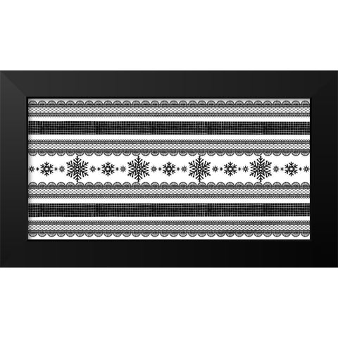 Winter Pattern Black Modern Wood Framed Art Print by Prime, Marcus