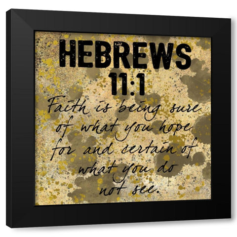 Hebrew Faith Black Modern Wood Framed Art Print with Double Matting by Prime, Marcus