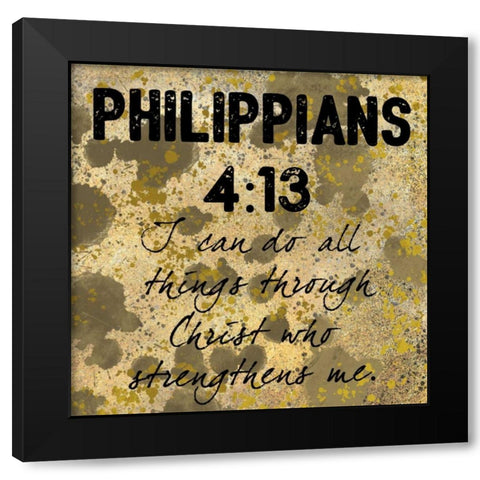 Christ Strength Black Modern Wood Framed Art Print with Double Matting by Prime, Marcus