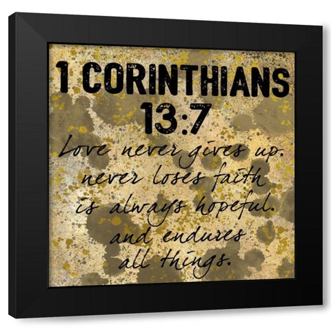 Love Endures Black Modern Wood Framed Art Print by Prime, Marcus