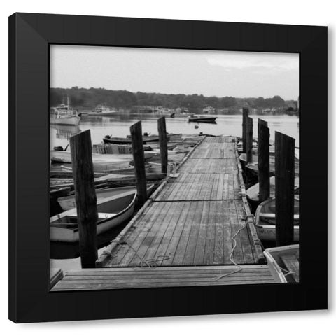 Pier Stroll Black Modern Wood Framed Art Print by Prime, Marcus