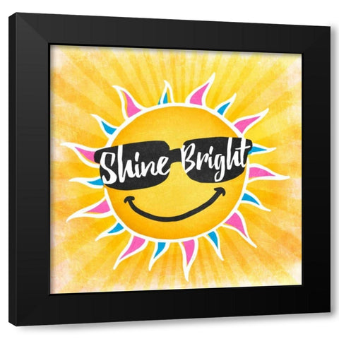 Shine Bright Black Modern Wood Framed Art Print with Double Matting by Prime, Marcus