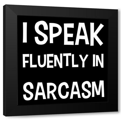 Fluently Speaking Black Modern Wood Framed Art Print with Double Matting by Prime, Marcus