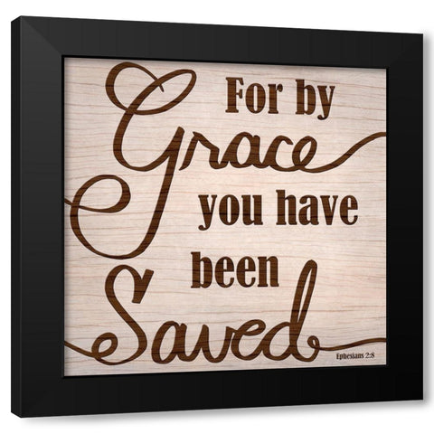 Gracefully Saved Black Modern Wood Framed Art Print by Prime, Marcus