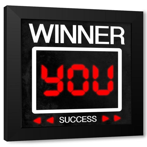 Winner Is You Black Modern Wood Framed Art Print with Double Matting by Prime, Marcus