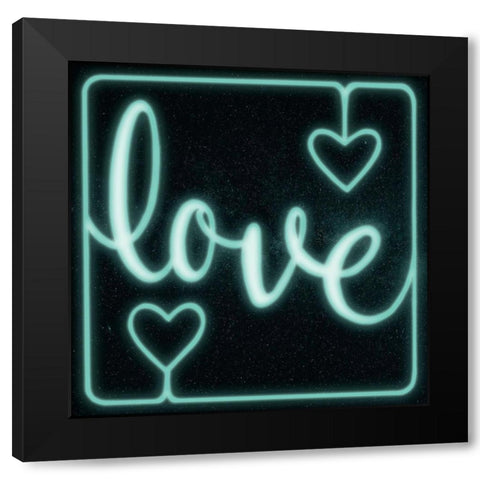 Space Love Black Modern Wood Framed Art Print by Prime, Marcus