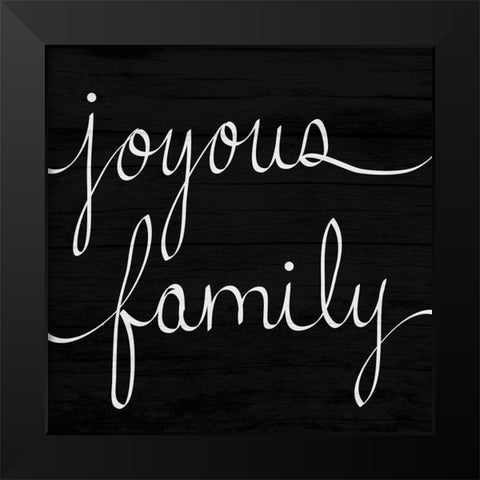 Joyous Family Black Modern Wood Framed Art Print by Prime, Marcus