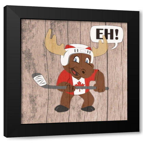 Canadian Moose Black Modern Wood Framed Art Print by Prime, Marcus
