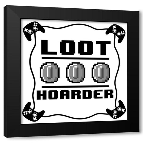 Loot Hoarder Black Modern Wood Framed Art Print by Prime, Marcus