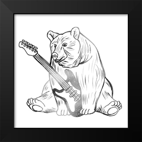 Rockin Bear Black Modern Wood Framed Art Print by Prime, Marcus