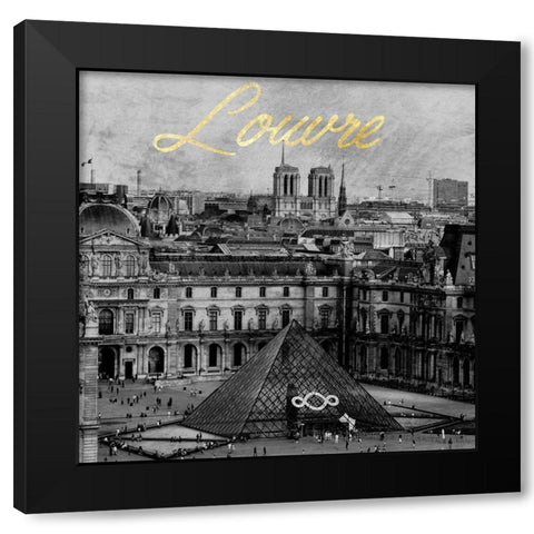 The Louvre Black Modern Wood Framed Art Print with Double Matting by Prime, Marcus