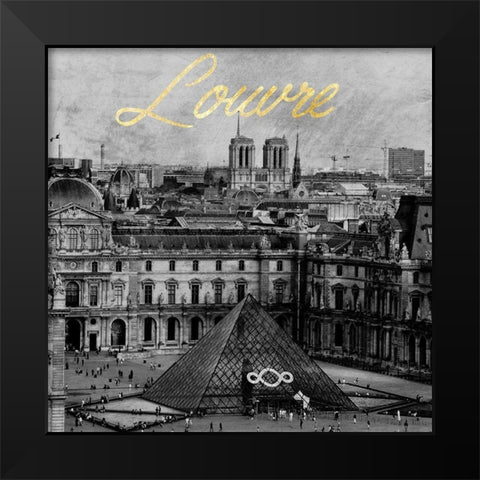 The Louvre Black Modern Wood Framed Art Print by Prime, Marcus