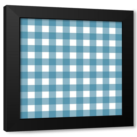 Gingham Pattern 3 Black Modern Wood Framed Art Print by Prime, Marcus
