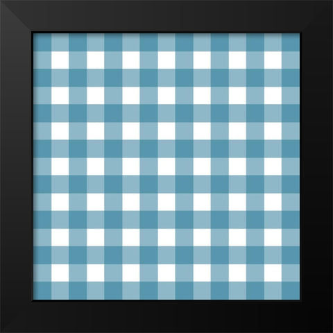 Gingham Pattern 3 Black Modern Wood Framed Art Print by Prime, Marcus