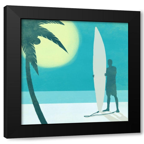 Coastal Fun 1 Black Modern Wood Framed Art Print with Double Matting by Prime, Marcus