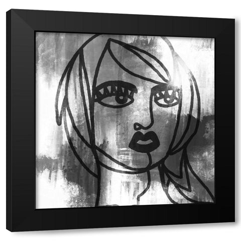 Mademoiselle 3 Black Modern Wood Framed Art Print with Double Matting by Prime, Marcus