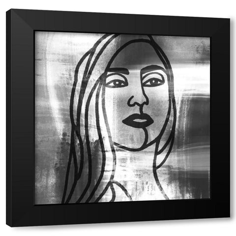 Mademoiselle 4 Black Modern Wood Framed Art Print by Prime, Marcus