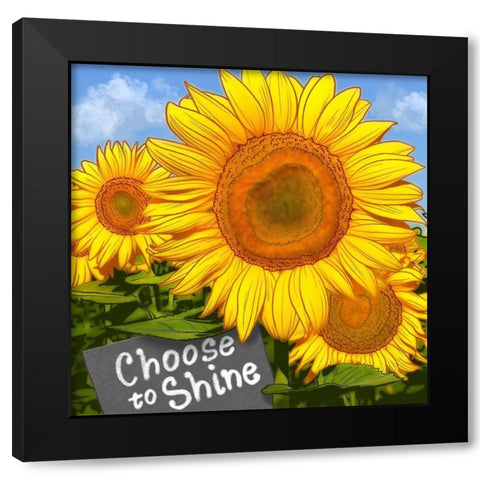 Choose To Shine Black Modern Wood Framed Art Print with Double Matting by Prime, Marcus